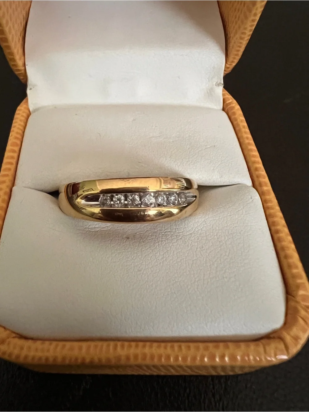 Gold over sterling size 12 men’s cz band